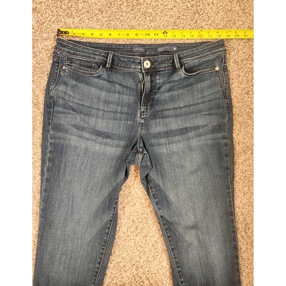 J JILL Jeans Womens Size 16 Blue Denim Authentic Fit Slim Ankle Jeans - Picture 4 of 6
